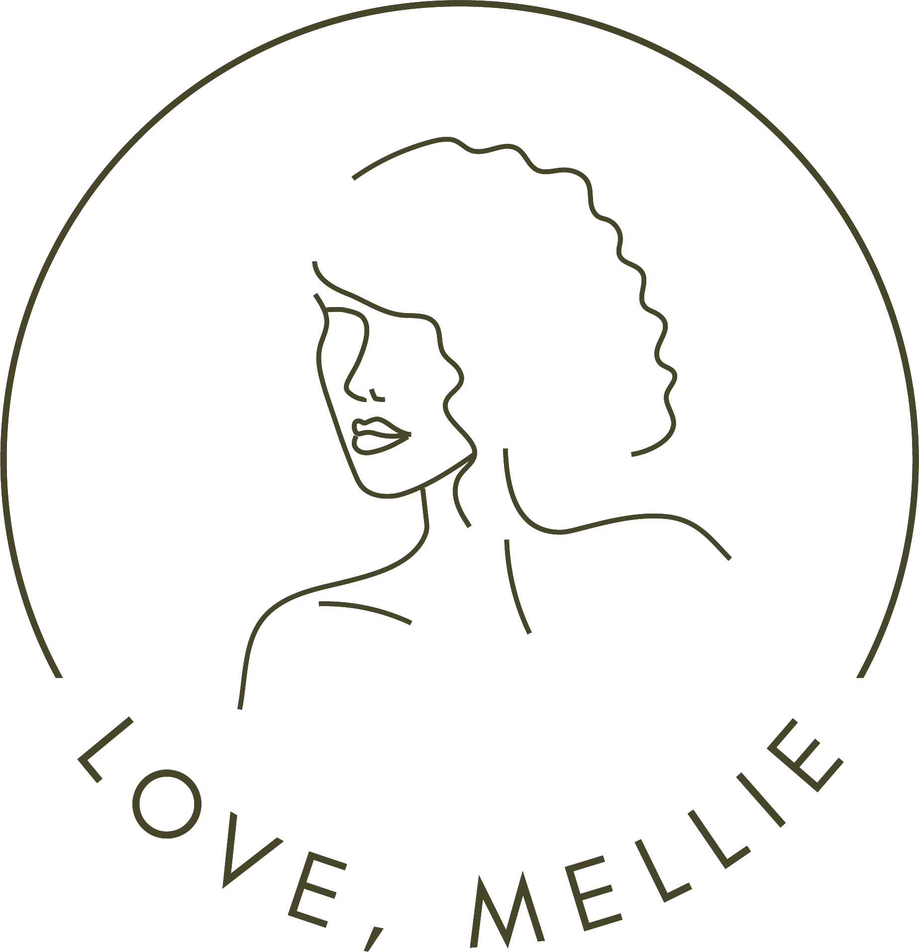 LOVE, MELLIE. logo