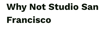 Why Not Studio San Francisco logo